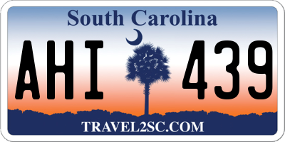 SC license plate AHI439