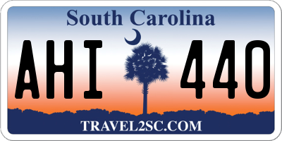 SC license plate AHI440
