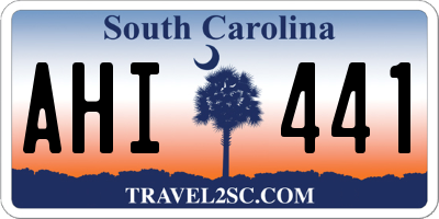 SC license plate AHI441
