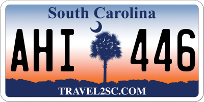 SC license plate AHI446