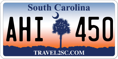 SC license plate AHI450