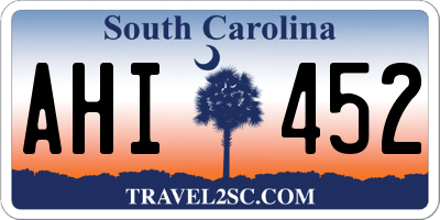 SC license plate AHI452