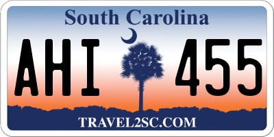 SC license plate AHI455