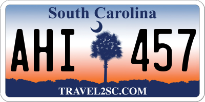 SC license plate AHI457