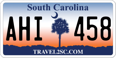 SC license plate AHI458