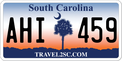 SC license plate AHI459