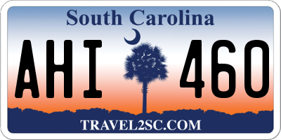SC license plate AHI460