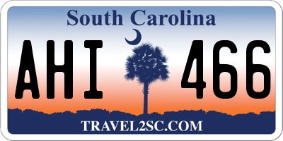 SC license plate AHI466