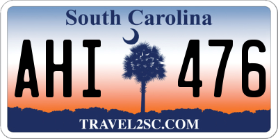 SC license plate AHI476