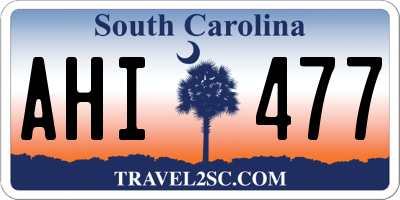 SC license plate AHI477