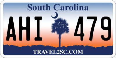 SC license plate AHI479