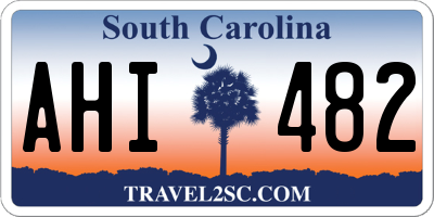 SC license plate AHI482