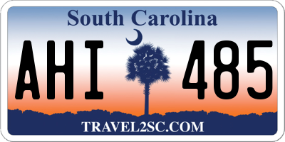 SC license plate AHI485