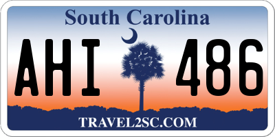 SC license plate AHI486