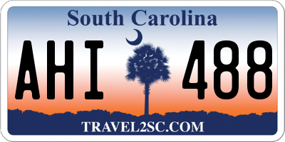 SC license plate AHI488