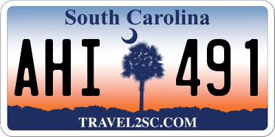 SC license plate AHI491
