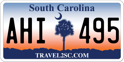 SC license plate AHI495