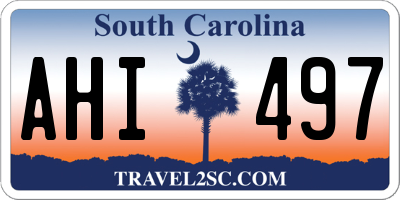 SC license plate AHI497