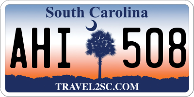 SC license plate AHI508