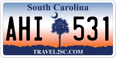 SC license plate AHI531