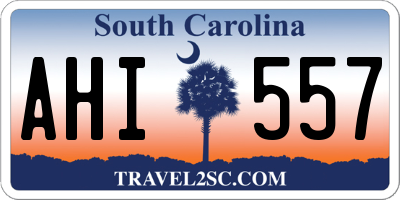SC license plate AHI557