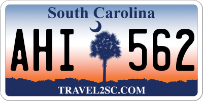 SC license plate AHI562