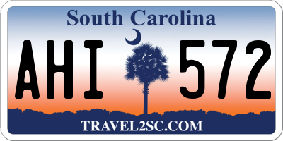 SC license plate AHI572