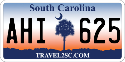 SC license plate AHI625