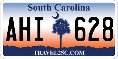 SC license plate AHI628