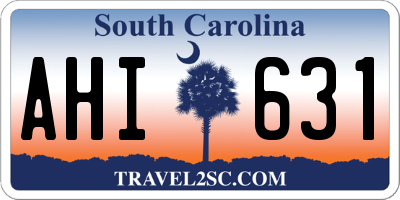 SC license plate AHI631