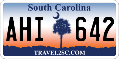 SC license plate AHI642