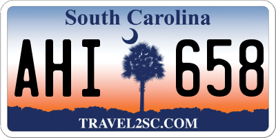 SC license plate AHI658