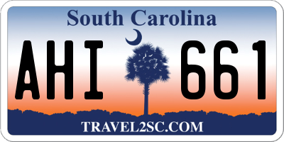 SC license plate AHI661