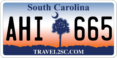 SC license plate AHI665