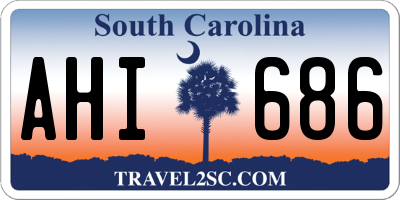 SC license plate AHI686