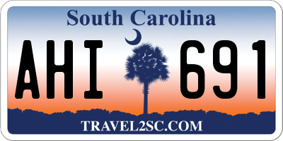 SC license plate AHI691