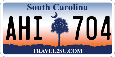 SC license plate AHI704