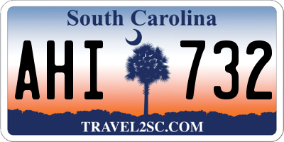 SC license plate AHI732