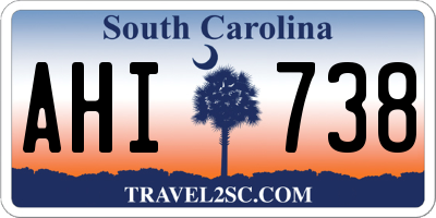 SC license plate AHI738