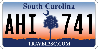 SC license plate AHI741