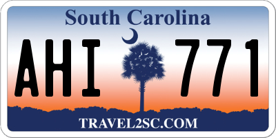 SC license plate AHI771