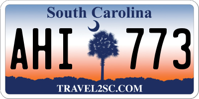 SC license plate AHI773