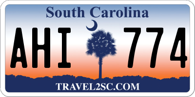 SC license plate AHI774