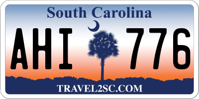 SC license plate AHI776
