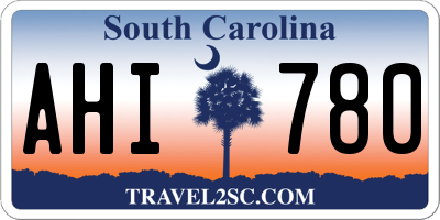 SC license plate AHI780