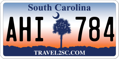SC license plate AHI784