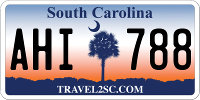 SC license plate AHI788