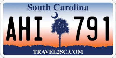 SC license plate AHI791