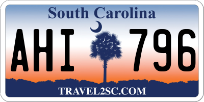 SC license plate AHI796