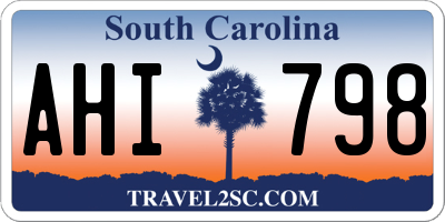 SC license plate AHI798